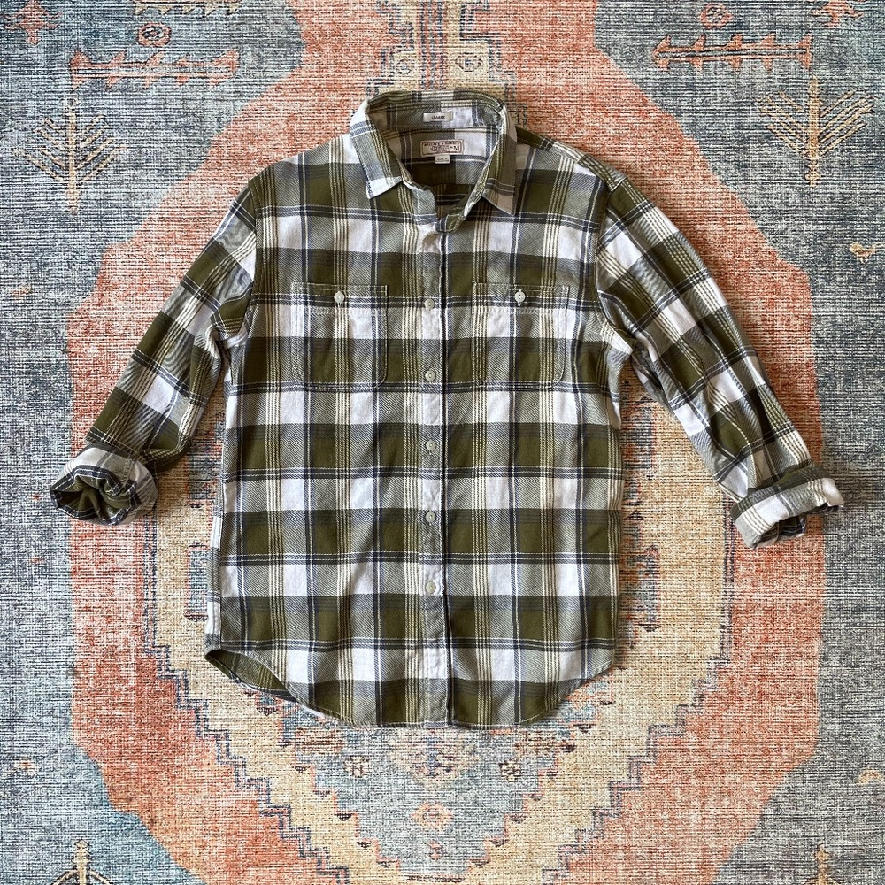 J. Crew Wallace & Barnes heavyweight flannel shirt in plaid